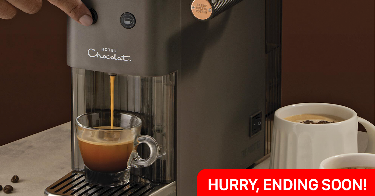 WIN this Hotel Chocolat Luxury Podster Coffee Machine worth £150